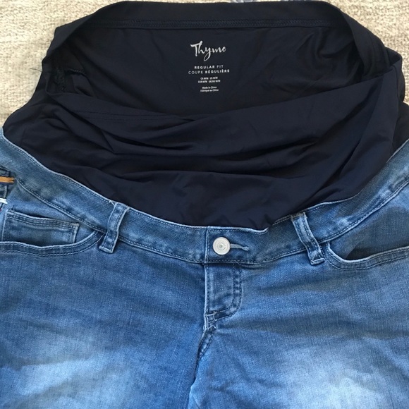 Thyme Maternity Jean shorts - Picture 3 of 4